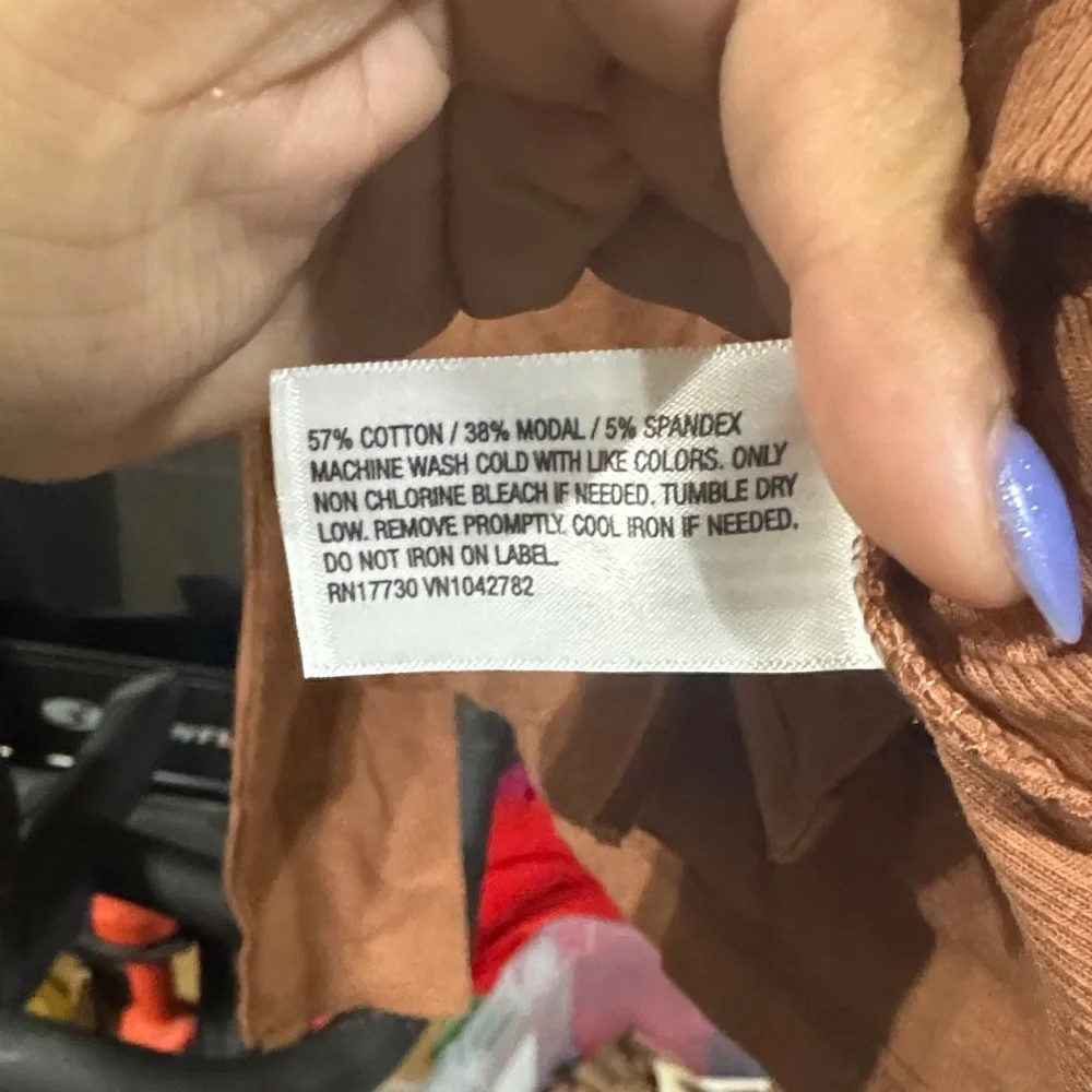 🍗  a new day Women's Button-Down Top - Tan - Picture 4 of 4